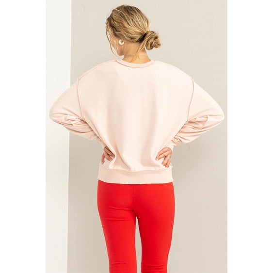 Sarah Pink Sweatshirt Top