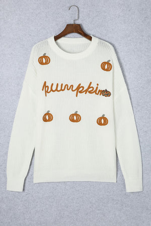 Black XOXO Glitter Print Round Neck Casual Sweater
