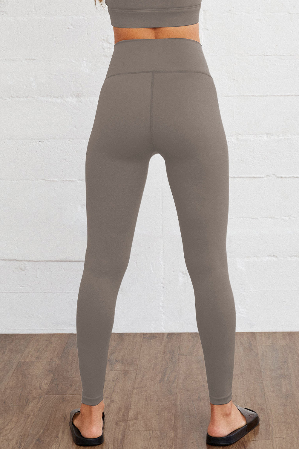 Gray Arched Waist Seamless Active Leggings