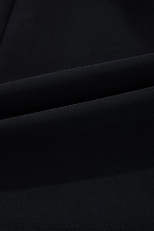 Black Contrast Bowknot Applique Crew Neck Sleeveless Mini Dress