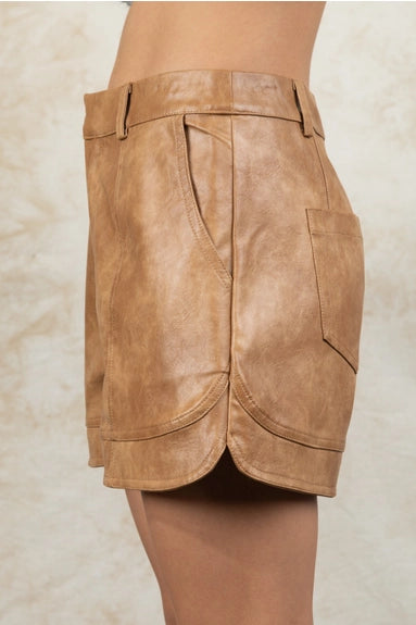 Nova Faux Leather Shorts