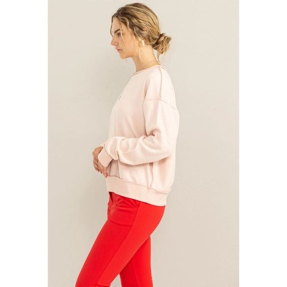 Sarah Pink Sweatshirt Top