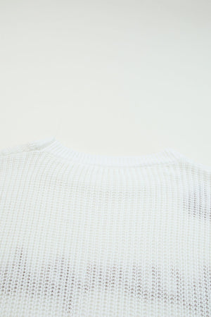 Black XOXO Glitter Print Round Neck Casual Sweater