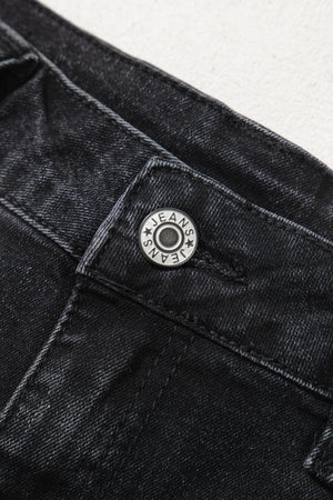 Black Wide Leg Pocketed High Waist Jeans