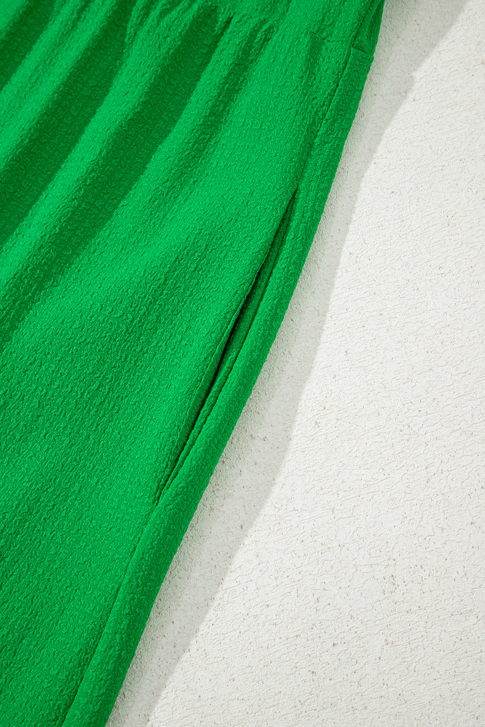 Green Ruffled Flutter Sleeve Square Neck Textured Tiered Maxi Dress