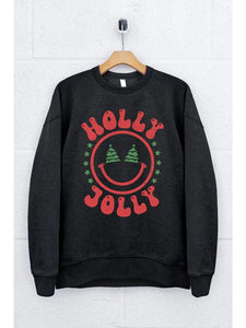 Black Holly Jolly Sweatshirt